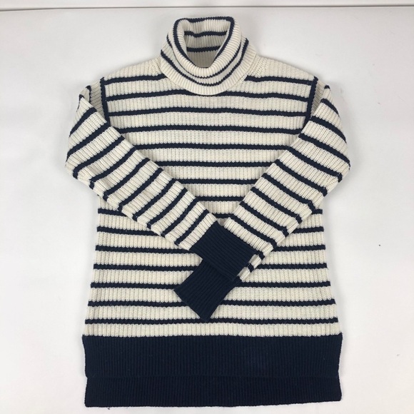 J Crew striped wool turtleneck Sweater Pullover capsule prep academia - Picture 9 of 9